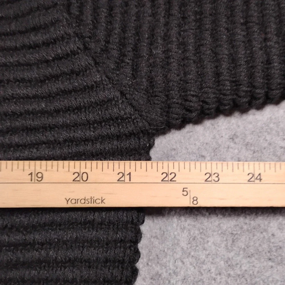 Vintage EMS Eastern Mountain Sports Men's S Wool Ribbed Crewneck Sweater Black